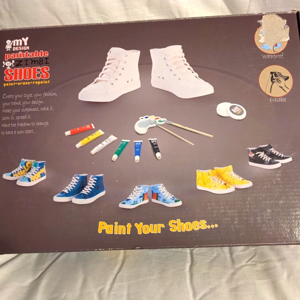 My Design Paintable Zimbi Shoes Size 9 Brand New